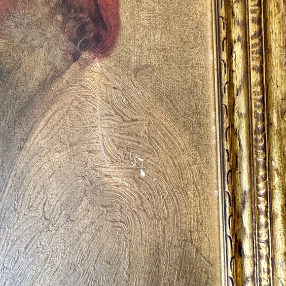 Vintage framed painting “The Contented Man” - Picture 4 of 10